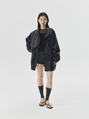 Adjustable Waist Shining Finish Jacket