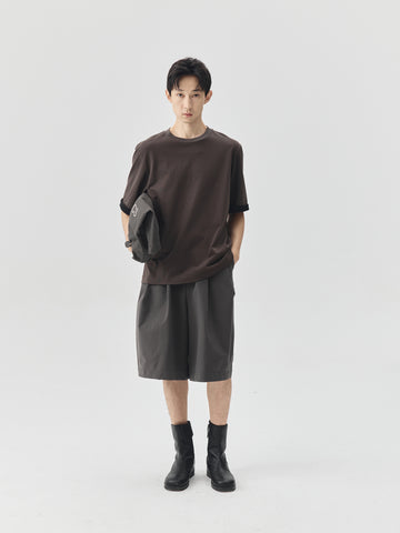 Splicing Sleeves Back Logo T-shirt