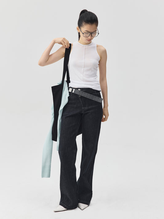 3D Form Raw Denim Jeans