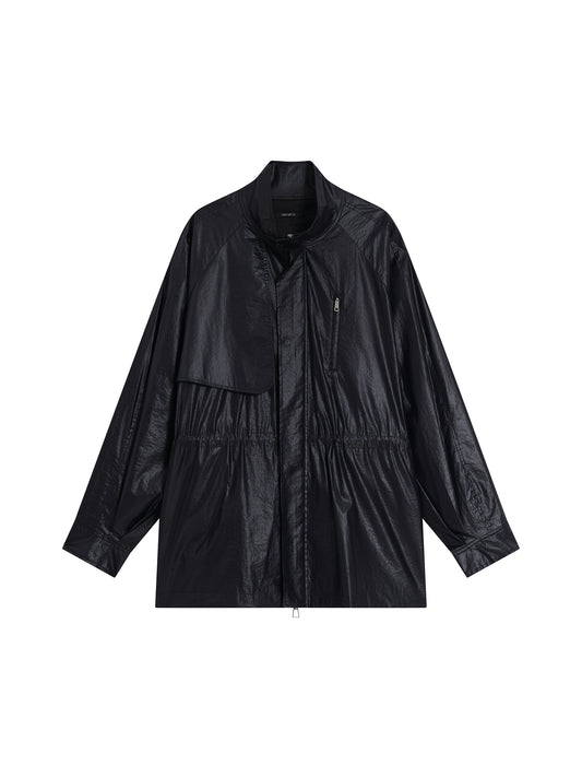 Adjustable Waist Shining Finish Jacket