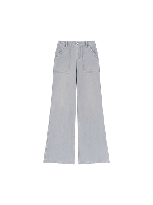 Snow Pattern Grey Jeans